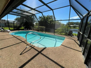 Great family home with a new sparkling pool,lovely lake view, close to beach